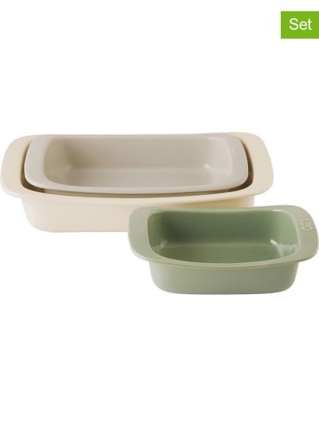 BergHOFF 3er-Set: Auflaufformen "Balance" in Creme/ Grün