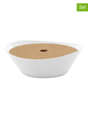 BergHOFF 2tlg. Set: Schlüssel mit Deckel in Weiß/ Braun - (H)9 x Ø 28 cm