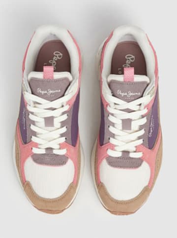 Pepe Jeans FOOTWEAR Sneakers "Marlon Sports" in Hellbraun/ Rosa/ Lila