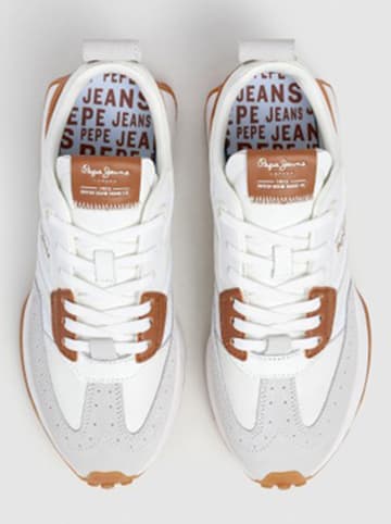 Pepe Jeans FOOTWEAR Sneakers "Lucky Class" in Weiß/ Grau