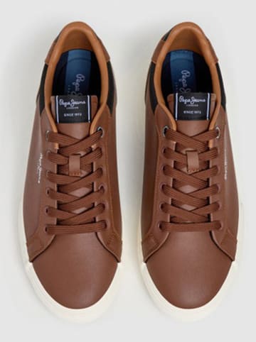 Pepe Jeans FOOTWEAR Sneakersy "Kenton Court" w kolorze brązowym