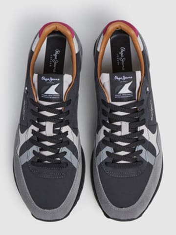 Pepe Jeans FOOTWEAR Sneakers "Brit Prints" in Dunkelblau/ Grau/ Weiß
