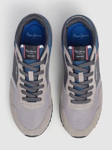 Pepe Jeans FOOTWEAR Sneakersy "London Brick" w kolorze szaro-niebieskim