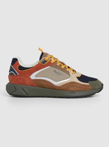 Pepe Jeans FOOTWEAR Sneakers "Marlon Sports" in Dunkelblau/ Hellbraun/ Beige