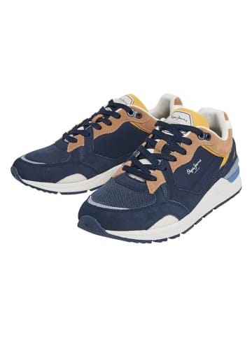 Pepe Jeans FOOTWEAR Sneakersy "X20 Rise" w kolorze granatowo-jasnobrązowym