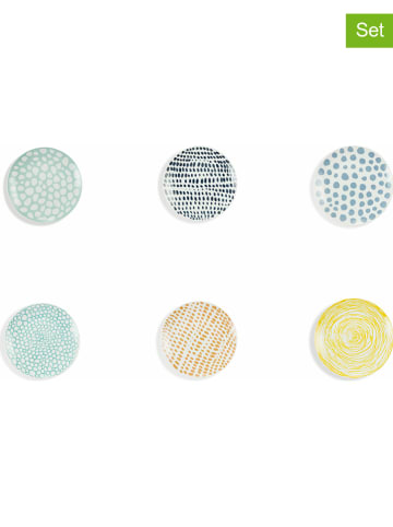 Villa d´Este 6er-Set: Dessertteller "Marea" in Bunt - Ø 19 cm