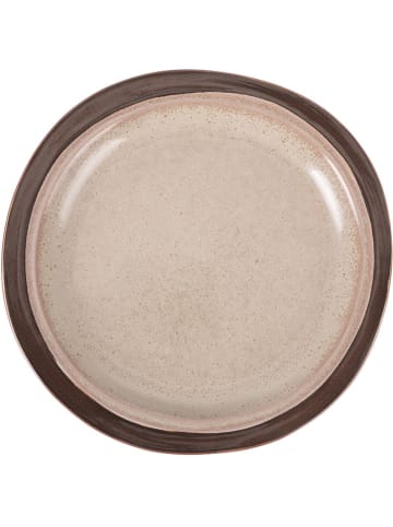 Villa d´Este Talerze śniadaniowe (6 szt.) "Bretagne" w kolorze beżowo-brązowym - Ø 22 cm