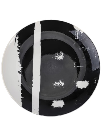 TINTEUNICHE 6-delige set: ontbijtborden zwart/wit - Ø 19,4 cm