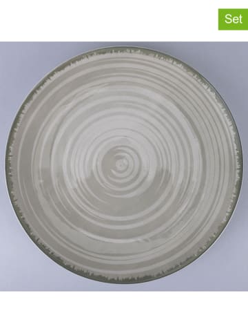 Villa d´Este Talerze obiadowe (6 szt.) "Baita" w kolorze khaki - Ø 27 cm