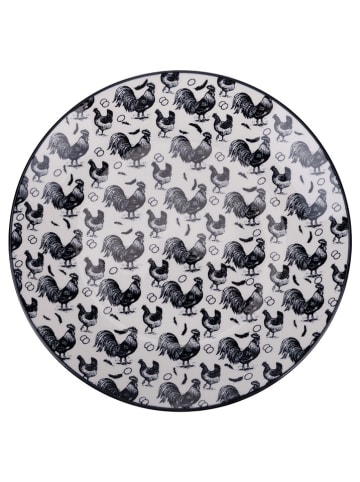 Villa d´Este 6er-Set: Frühstücksteller "Farm" in Schwarz/ Weiß - Ø 19,5 cm