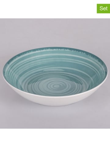 Villa d´Este 6-delige set: soepborden "Baita" turquoise - Ø 20,5 cm
