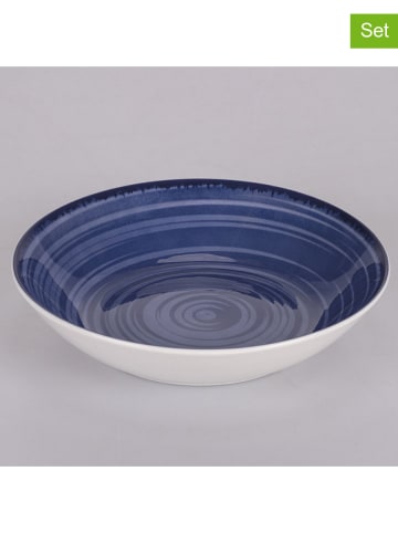 Villa d´Este 6-delige set: soepborden "Baita" donkerblauw - Ø 20,5 cm