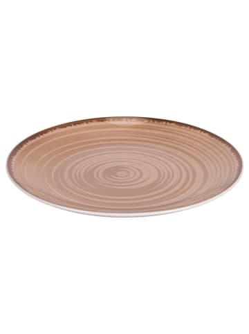 Villa d´Este 6-delige set: dinerborden "Baita" lichtbruin - Ø 27 cm