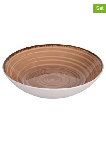 Villa d´Este 6-delige set: soepborden "Baita" lichtbruin - Ø 20,5 cm