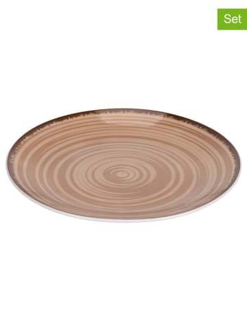 Villa d´Este 6er-Set: Frühstücksteller "Baita" in Braun - Ø 19,5 cm