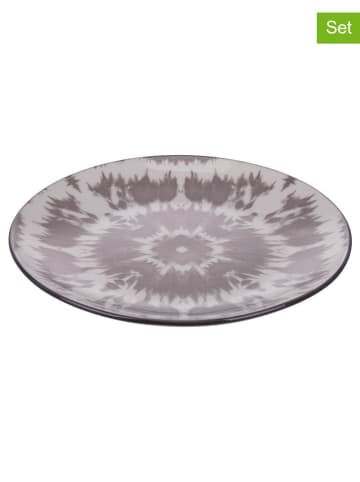 Villa d´Este 6-delige set: ontbijtborden "The Grey" grijs - Ø 19,5 cm