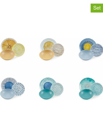 Villa d´Este 18-częściowy zestaw talerzy "Marea" w różnych kolorach