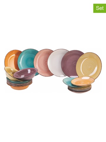 Villa d´Este 18-delig tafelservies "Baita Acquerello" meerkleurig