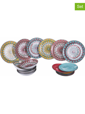 Villa d´Este 18-delig tafelservies "Maya" meerkleurig