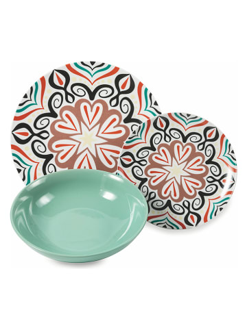 Villa d´Este 18-delig tafelservies "Sharm" meerkleurig