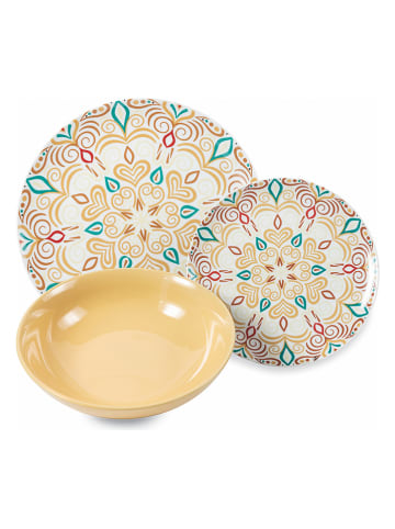 Villa d´Este 18-częściowy zestaw talerzy "Sharm" ze wzorem