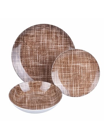 Villa d´Este 18-delige serviesset "Texture" meerkleurig