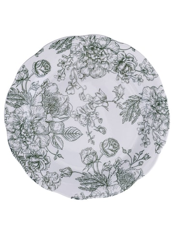 Villa d´Este 18tlg. Tafelservice: "Madame" in Weiß/ Grün