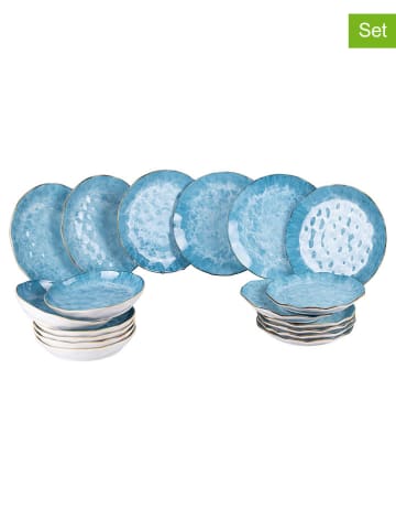 Villa d´Este 18-delige serviesset "Samoa" blauw