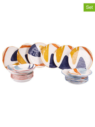 Villa d´Este 18-delige serviesset "Peninsula" meerkleurig