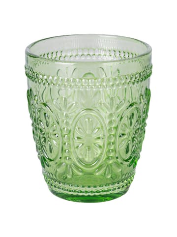 Villa d´Este 6-delige set: glazen "Imperial" groen/transparant - 300 ml