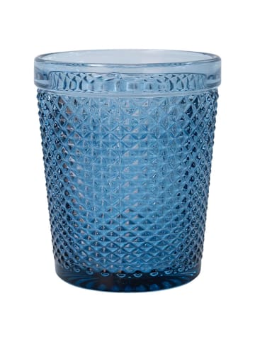 Villa d´Este 6-delige set: glazen "Honey" blauw/transparant - 300 ml