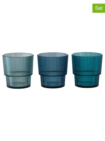 Villa d´Este 12er-Set: Gläser "Unico" in Blau - 300 ml