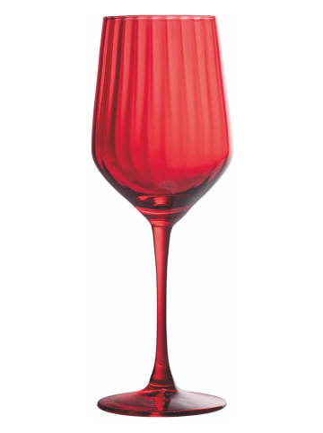 Villa d´Este Kieliszki (6 szt.) "Optic" w kolorze czerwonym do wina - 510 ml