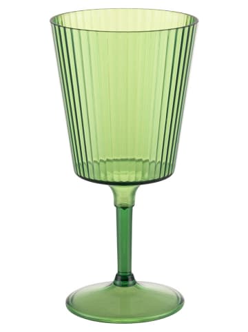 Villa d´Este 12-delige set: glazen "Unico" groen/transparant - 400 ml