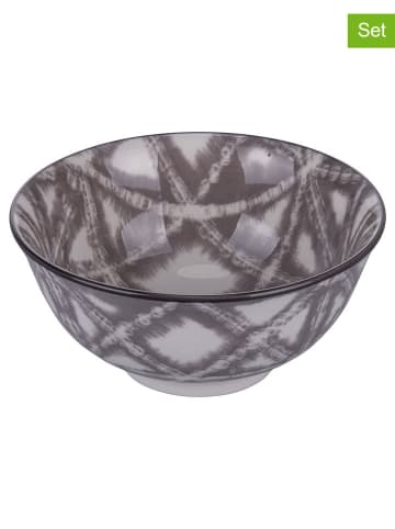 Villa d´Este 6-delige set: mueslikommen "The Grey" grijs - Ø 15,5 cm