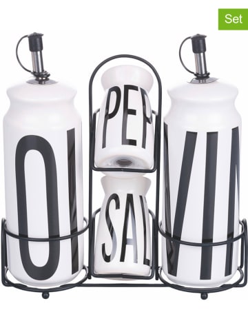 Villa d´Este 5-częściowy zestaw "Big is more" w kolorze białym do przypraw