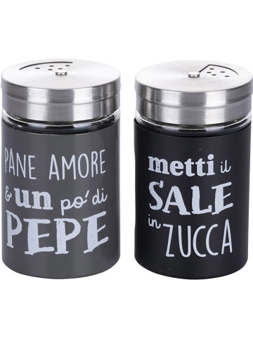 Villa d´Este 5-częściowy zestaw "Idee" w kolorze szaro-biało-czarnym do przypraw