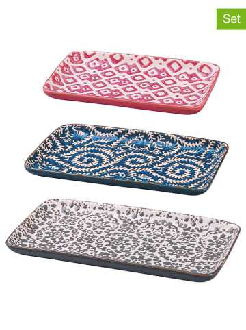 Villa d´Este Tace (3 szt.) w kolorze czerwono-niebiesko-szarym