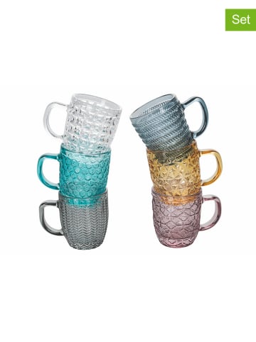 Villa d´Este 6-delige set: espressokoppen meerkleurig - 90 ml