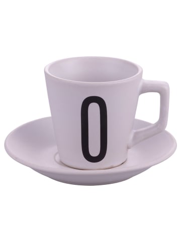 TINTEUNICHE 7tlg. Kaffeetassen-Set ''Bigismore'' in Weiß
