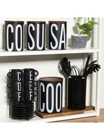 Villa d´Este 7-delige koffieserviesset "Big is more" zwart