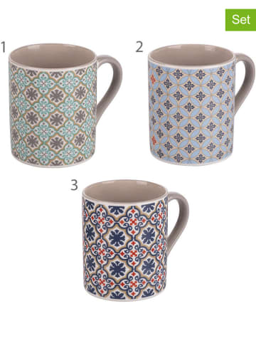 Villa d´Este 3er-Set: Jumbotassen "Valladolid" in Bunt - 350 ml