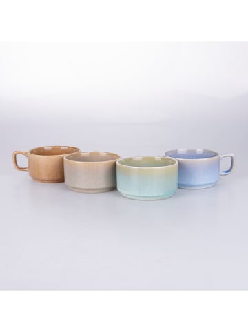 Villa d´Este 5-delige set: koffiekoppen meerkleurig - 360 ml