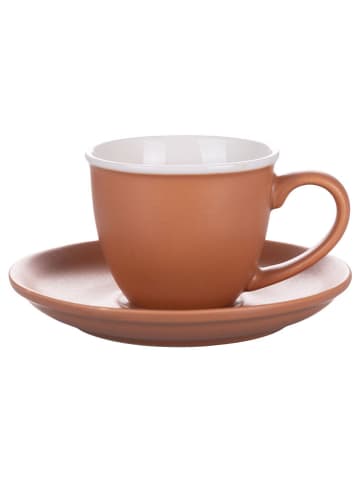 Villa d´Este 6-delige set: koffiekoppen "Forma" lichtbruin - 100 ml