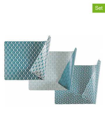 Villa d´Este 6er-Set: Tischsets "Bali" in Petrol - (L)45 x (B)30 cm