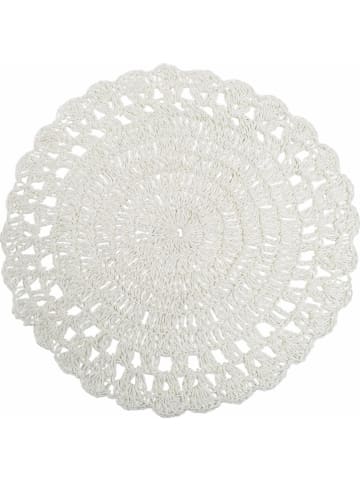 Villa d´Este 6-delige set: placemats "Uncinetto" blauw/groen - Ø 38 cm