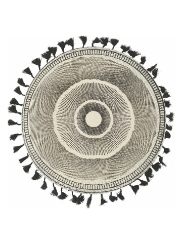 Villa d´Este 6-delige set: placemats zwart  - Ø 38 cm