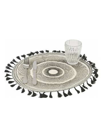 Villa d´Este 6er-Set: Tischsets in Schwarz - Ø 38 cm