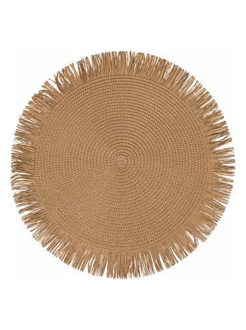 Villa d´Este 4er-Set: Tischsets "Tovaglietta" in Hellbraun - Ø 38 cm