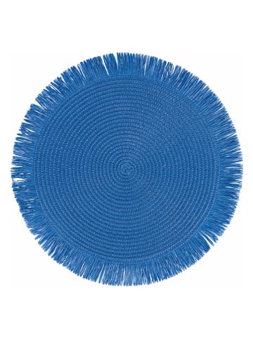 Villa d´Este 4er-Set: Tischsets in Hellblau/ Blau/ Dunkelblau - Ø 38 cm